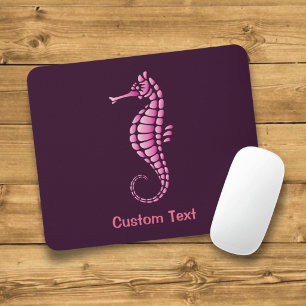 Seahorse Pink Mouse Pad