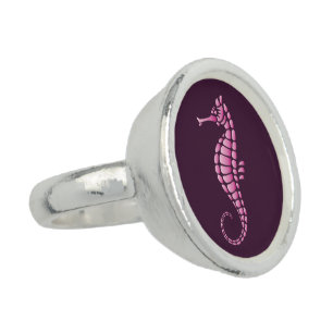 Seahorse Pink Ring
