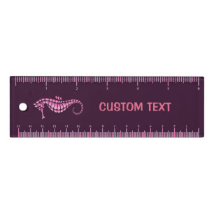 Seahorse Pink Ruler