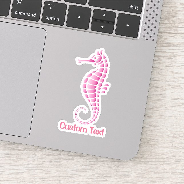 Seahorse Pink Sticker (Detail)