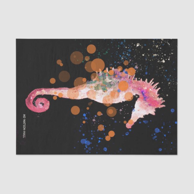 Seahorse - Pink Tissue Paper (Front)