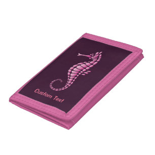 Seahorse Pink Trifold Wallet