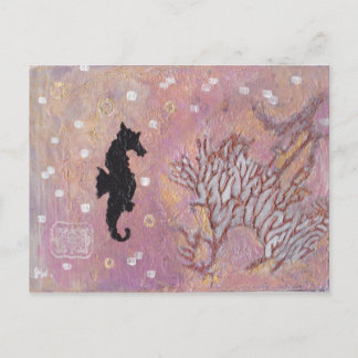 seahorse postcard
