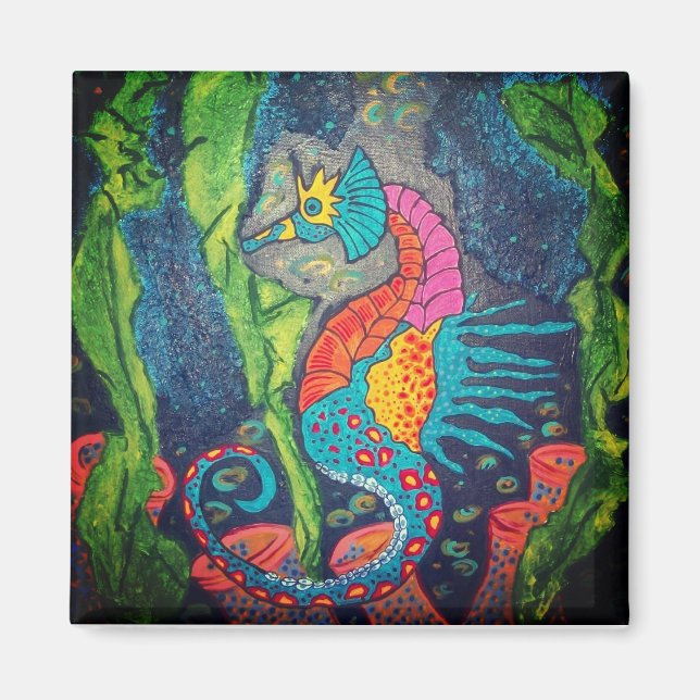 Seahorse Refrigerator Magnet (Front)