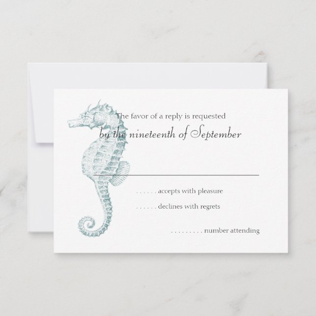 Seahorse Response Card (Back)