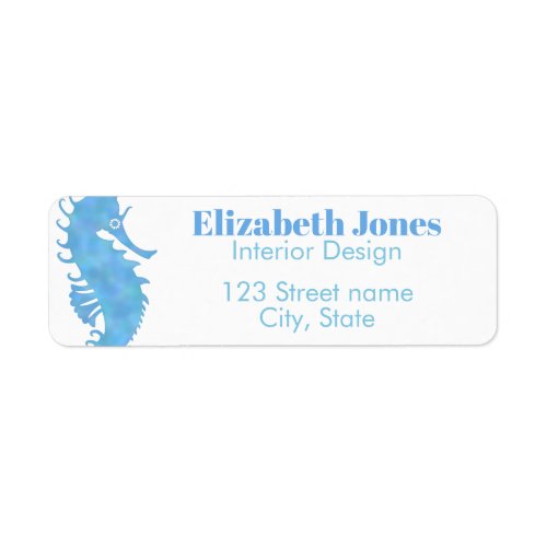 Seahorse return address label