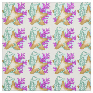 Seahorse Sea Friends Fabric