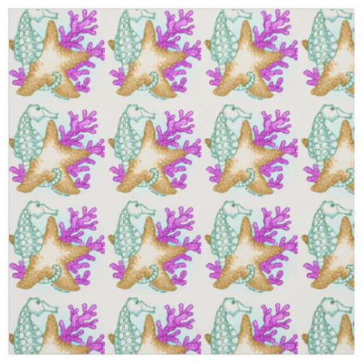 Seahorse Sea Friends Fabric