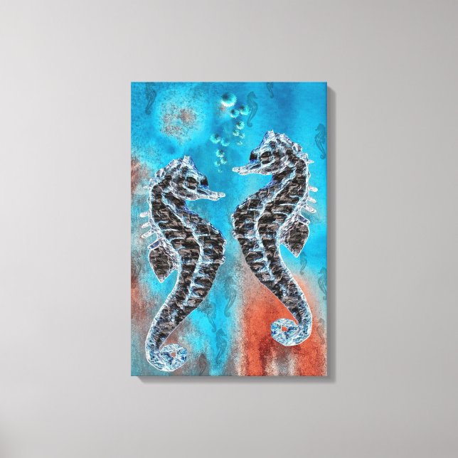 Seahorse - sea horse canvas print (Front)