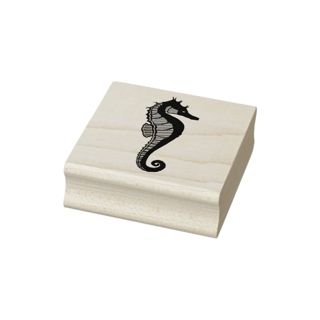 Seahorse, sea, horse, ocean, shape rubber stamp (Stamp)
