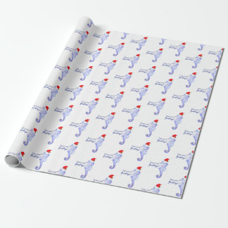 Seahorse Seas and Greetings Wrapping Paper