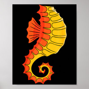 Seahorse Shirt Adult Kids Men Women Sea Horse Cost Poster
