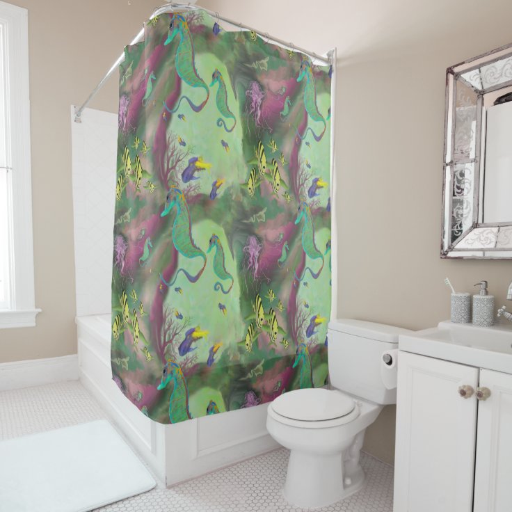 Seahorse Shower Curtain Zazzle