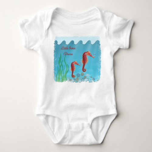 Seahorse Siblings Kids T_Shirt Baby Bodysuit