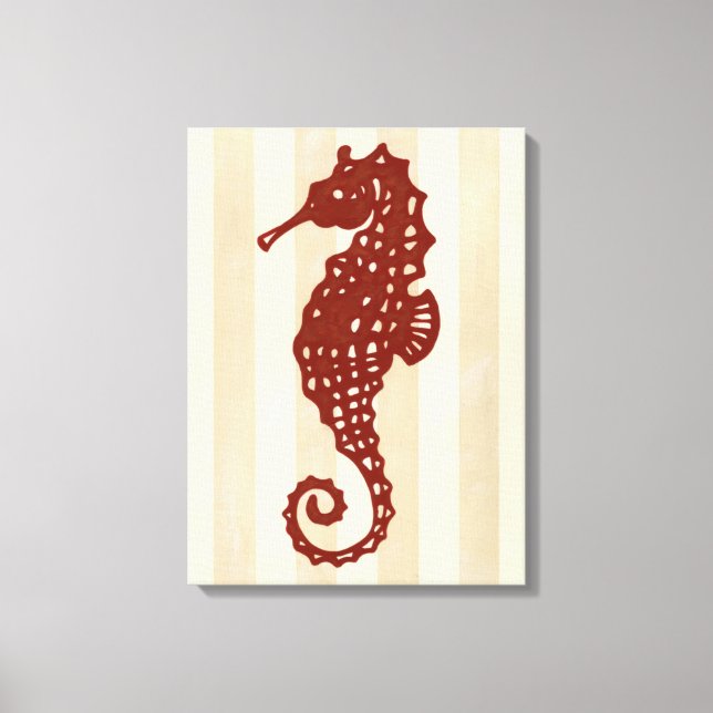 Seahorse Silhouette Canvas Print (Front)