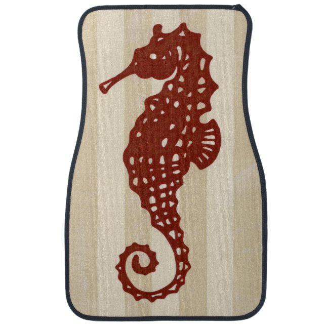 Seahorse Silhouette Car Floor Mat (Front)