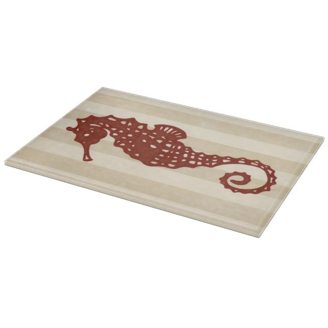 Seahorse Silhouette Cutting Board (Corner)
