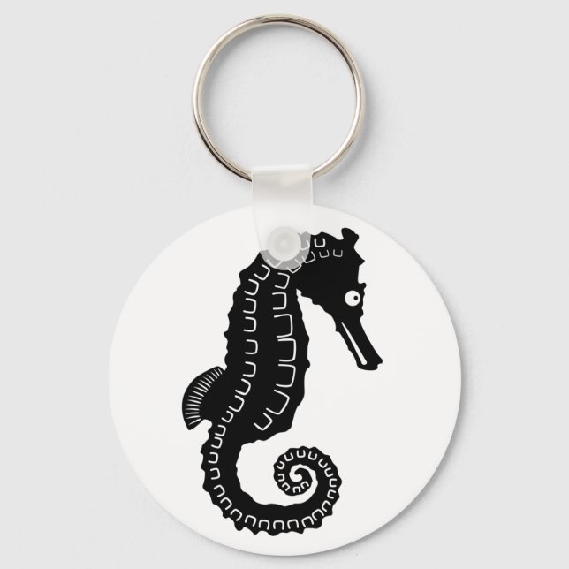 Seahorse Silhouette Keychain (Front)