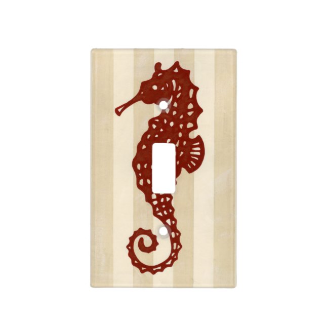 Seahorse Silhouette Light Switch Cover (Front)