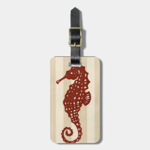 Seahorse Silhouette Luggage Tag