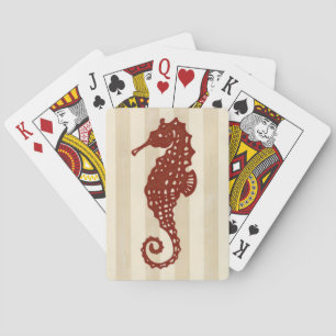 Seahorse Silhouette Poker Cards