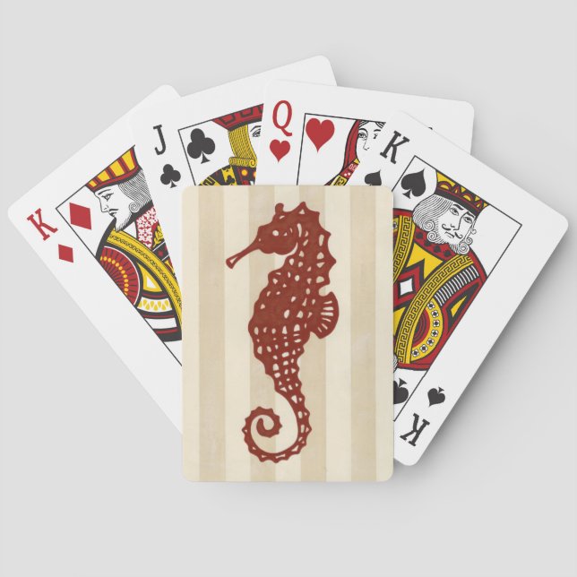 Seahorse Silhouette Poker Cards (Back)