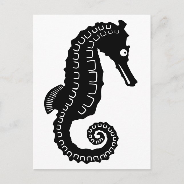 Seahorse Silhouette Postcard (Front)