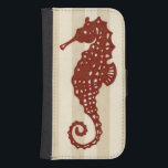 Seahorse Silhouette Phone Wallet<br><div class="desc">Have you ever seen a seahorse up close? Well now you get this great piece of art with an orange seahorse to add to your sea animal collection. This piece of sea life art that will relax and calm your day. Get it on your Zazzle product today.</div>