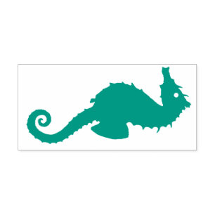 Seahorse silhouette self-inking stamp
