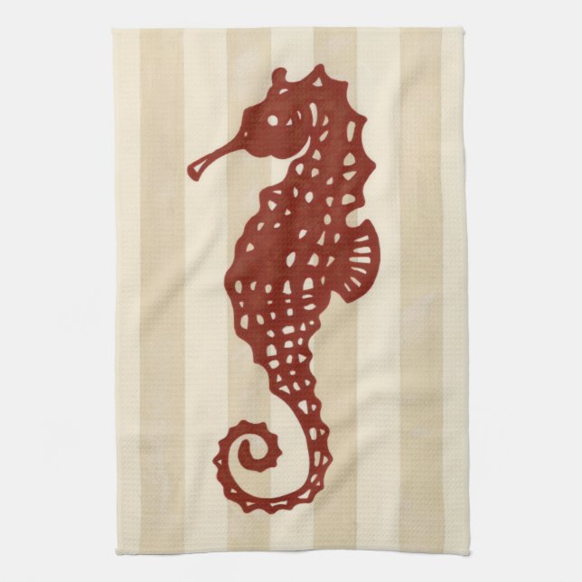 Seahorse Silhouette Towel (Vertical)