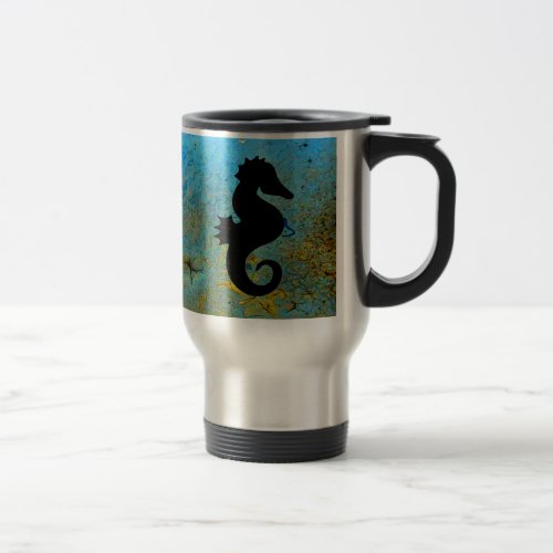 Seahorse Silhouette Travel Mug