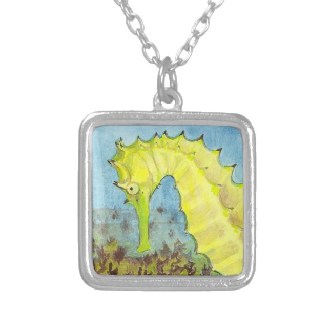 Seahorse Silver Plated Necklace (Front)