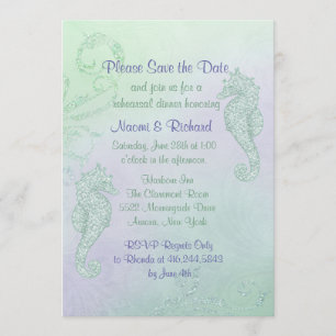 Seahorse Sparkle - Rehearsal Dinner Save The Date