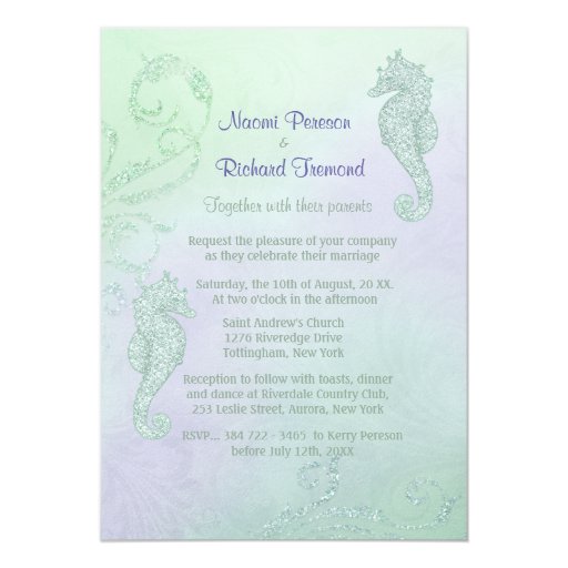 Seahorse Invitations Wedding 8