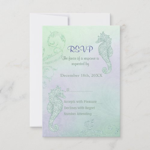 Seahorse Sparkle Wedding  - RSVP