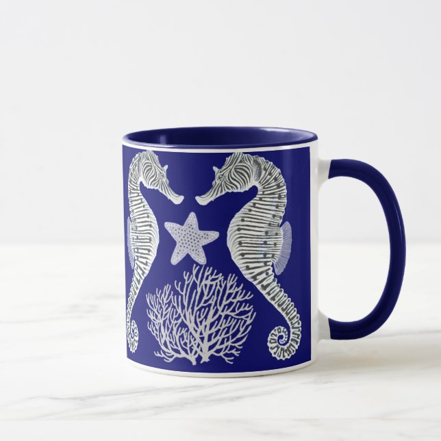 Seahorse Starfish Coral Reef Life Mug (Right)
