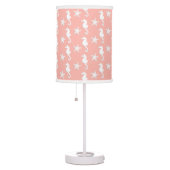 Seahorse & starfish - Light Coral Pink Table Lamp (Right)