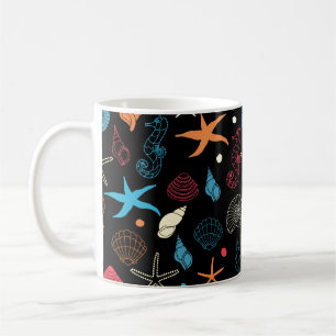 Seahorse Starfish Seashells Ocean Life Coffee Mug