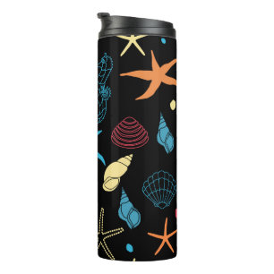 Seahorse Starfish Seashells Ocean Life Thermal Tumbler