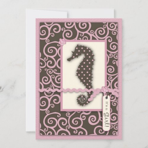 Seahorse Swirl Invitation