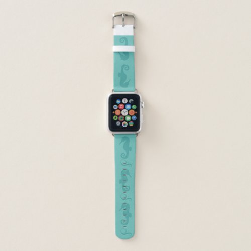 Seahorse Teal Green Apple Watch Band