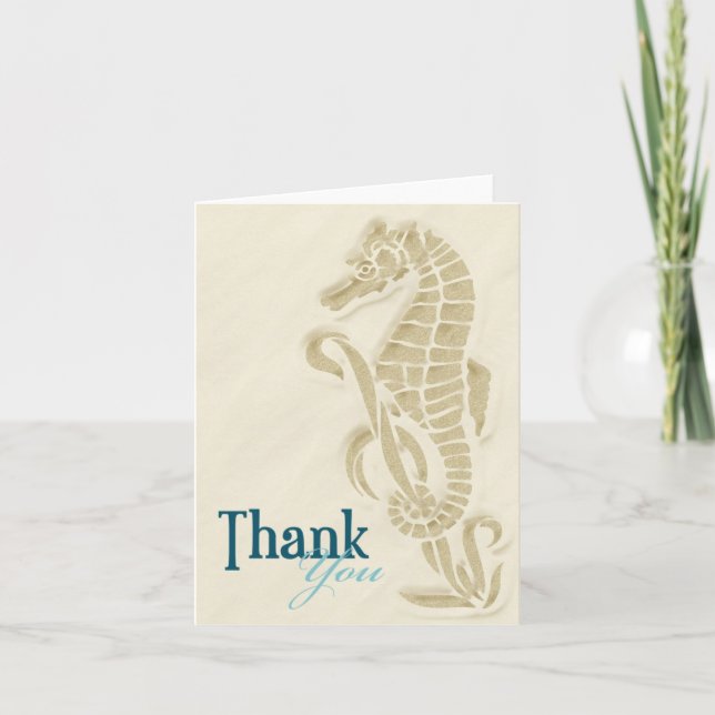 Seahorse Thank You Card (Front)