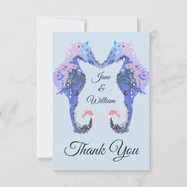 Seahorse Thank You Cards (Front)