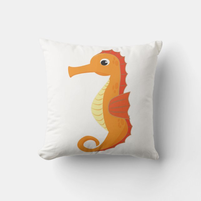Seahorse Throw Pillow (Front)