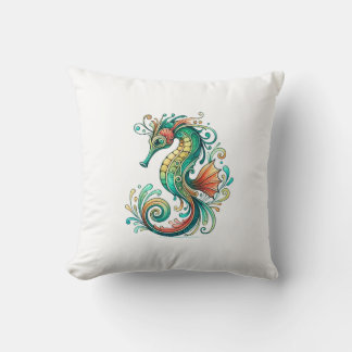 Seahorse Throw Pillow