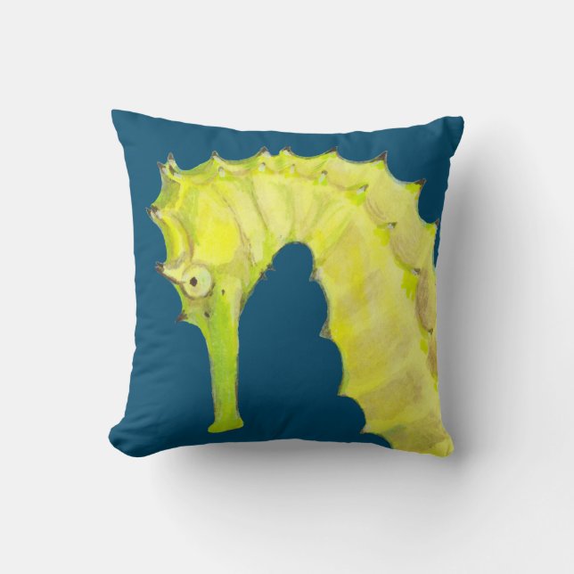 Seahorse Throw Pillow (Front)