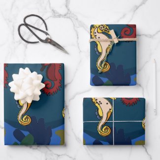 Seahorse Under The Sea Coastal Seaside Birthday