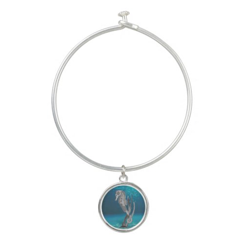 Seahorse under the water bangle charm bangle bracelet