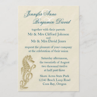 Seahorse Wedding Invitation