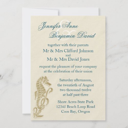 Seahorse Wedding Invitations
